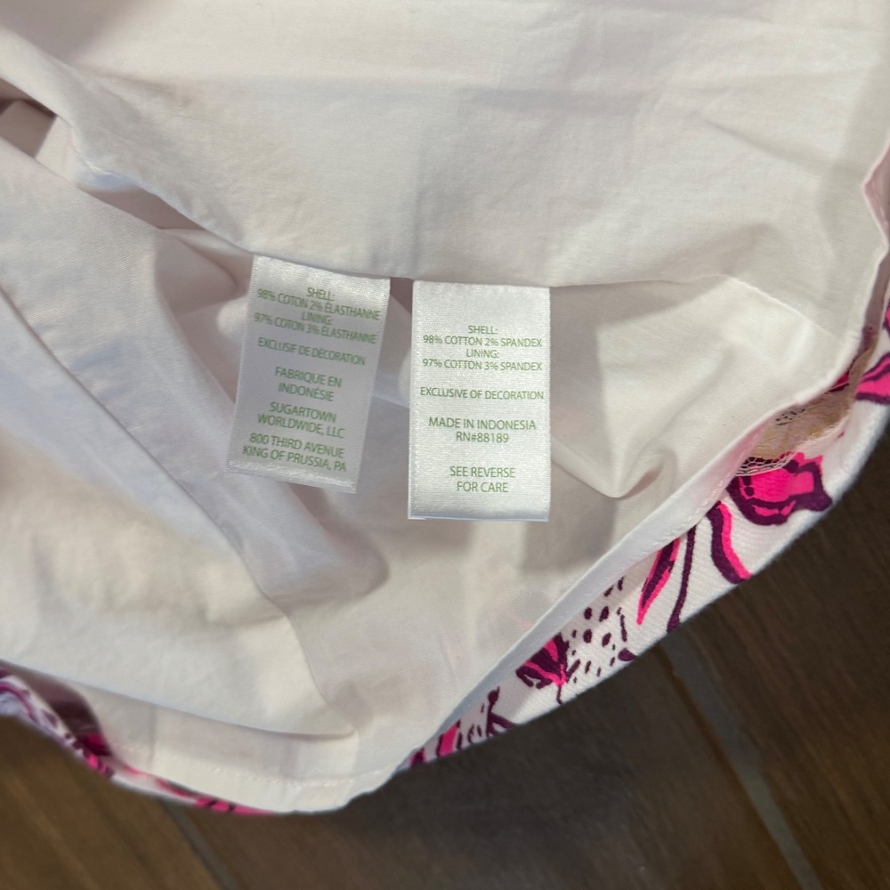 Lilly Pulitzer Isla Short Sleeve Shift Dress Elderflower Blossom Pink Purple 4 - Picture 10 of 10